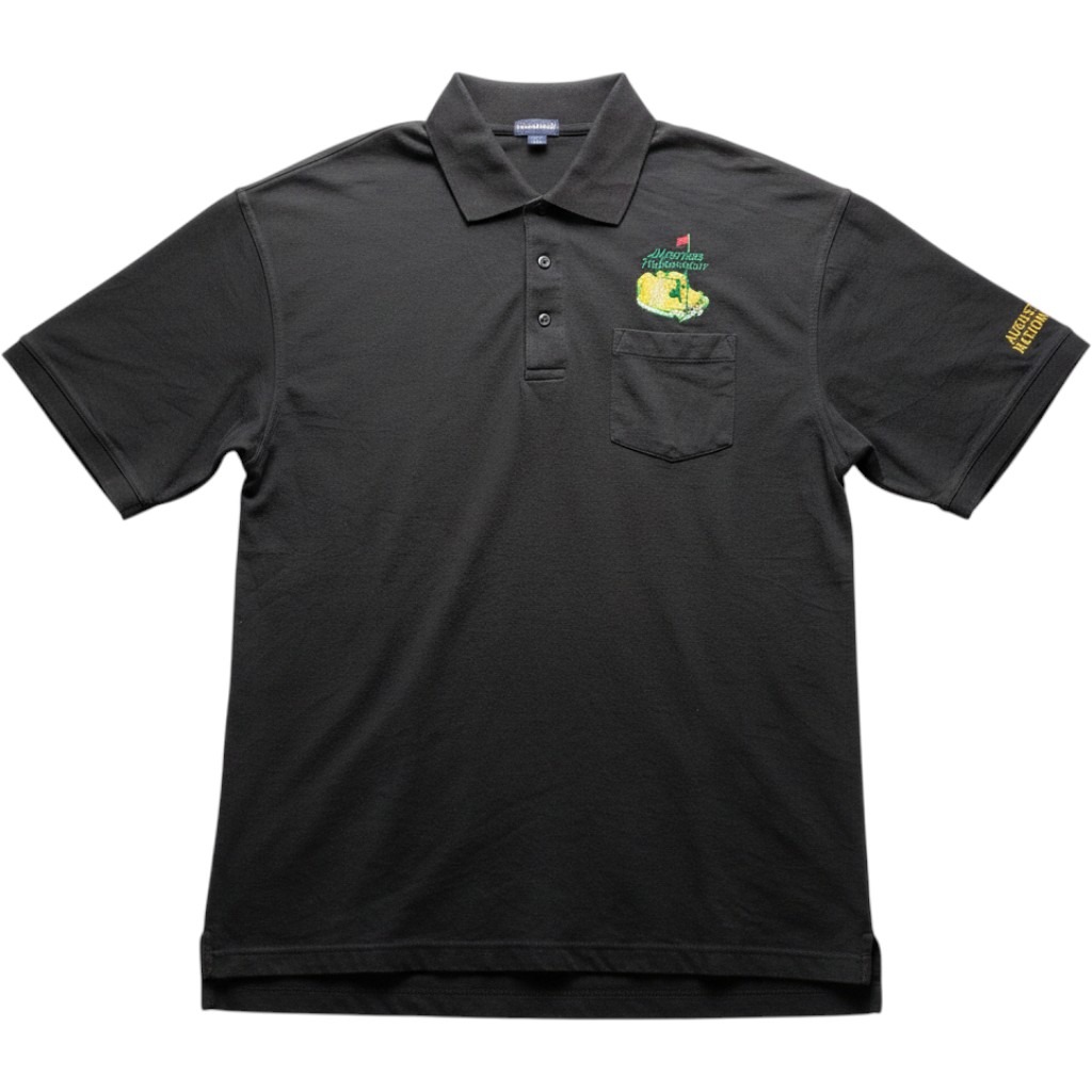Masters Tournament Shirt Mens 2xl Black Golf Landmark Polo Embroidered Pocket
